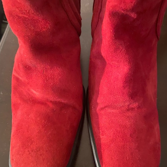 Red Suede Boots - Picture 7 of 7
